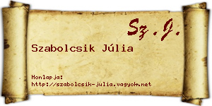 Szabolcsik Júlia névjegykártya